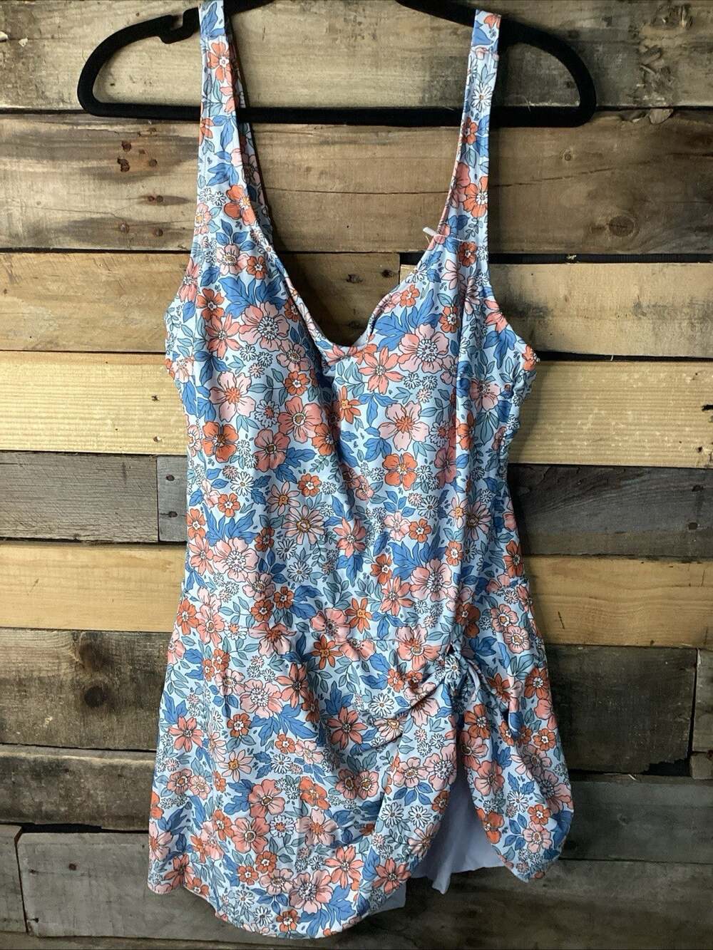 Eomenie One Piece Swimsuit Swim Dress Floral Multicolor Size XL